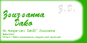 zsuzsanna dako business card